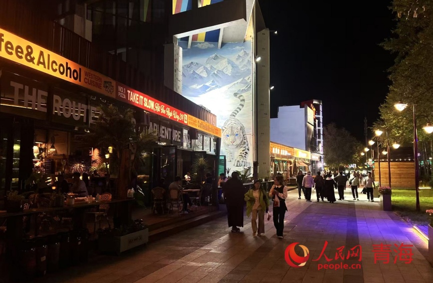 夜晚的玉树街头